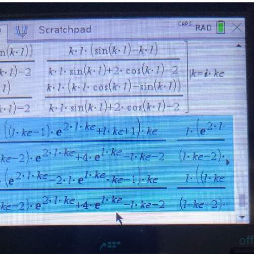 결과식의표현 지수함수->삼각함수 또는 쌍곡선(하이파볼릭)함수