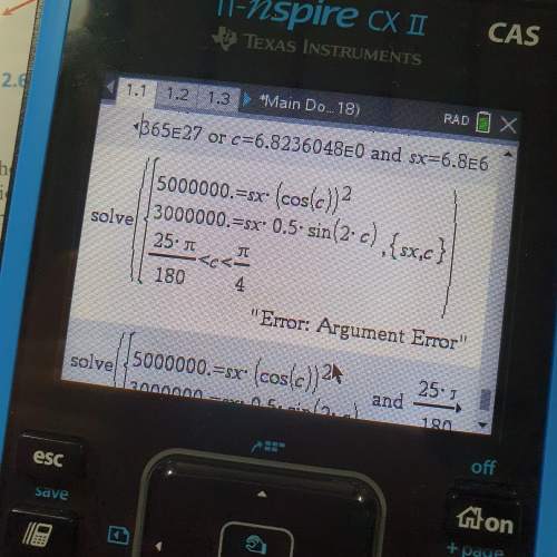 ti nspire cx II cas 연립방정식에 범위 넣기 질문입니다