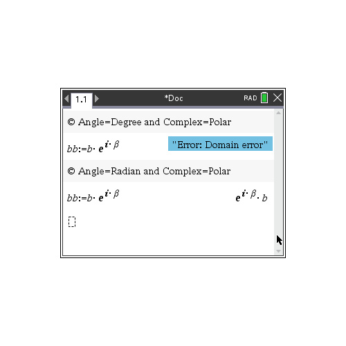[TI-nspire] Error: Domain Error