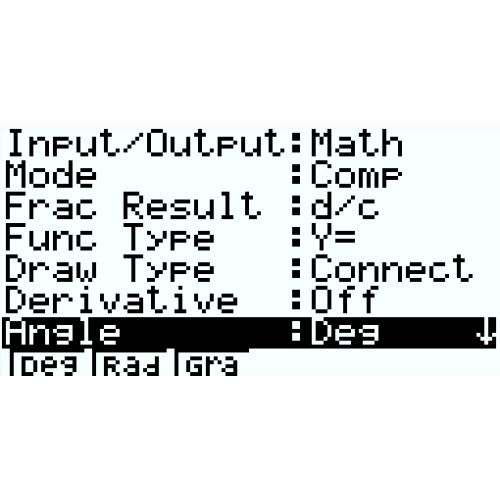 [fx-9860G] 각도(Angle)의 설정, 단위 입력 및 변환