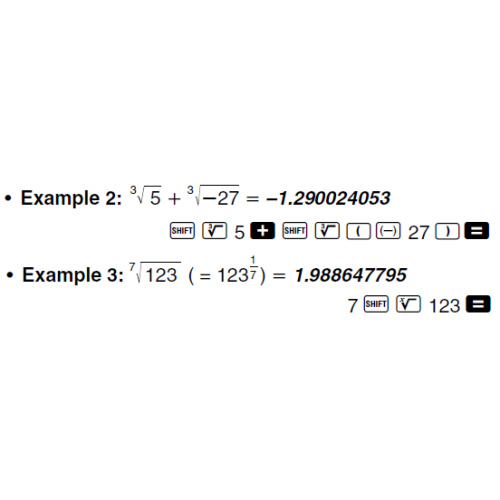 [fx-570] 거듭제곱, 제곱근