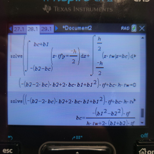 TI nsipre cx cas 2 솔브함수 결과값
