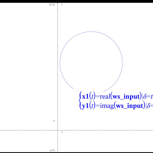 [TI NSPIRE CX CAS] 원의 방정식이 문자로 된 복소수 형식으로 표시되었을 때 중심점과 반지름을 구할 수 있나요?