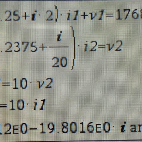 [TI-nspire CX]복소수가 포함된 연립방정식 답이 너무 길 때 어떻게 간단하게 볼 수 있을까요?