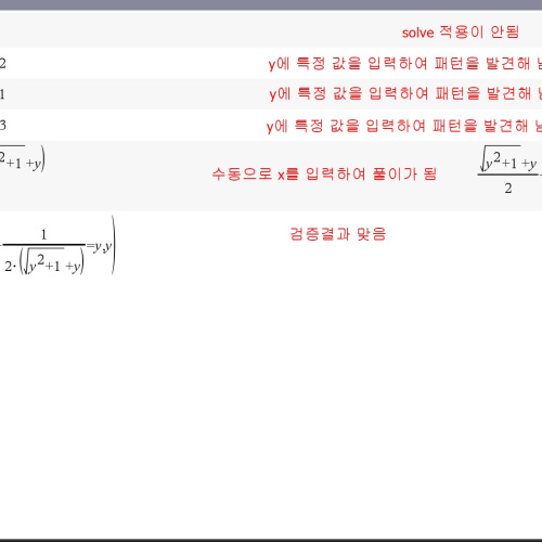 TI NSPIRE CX CAS 지수함수 혹은 HYPERBOLIC 함수 SOLVE 문의 드립니다.