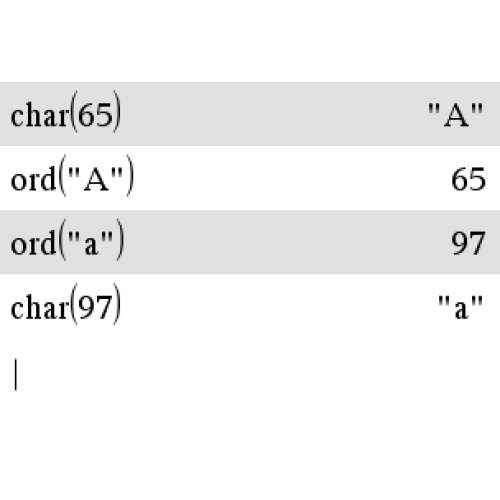 [TI-nspire] 문자(Char), 문자열(String)