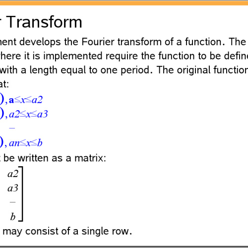 푸리에 트랜스폼, Fourier Transform