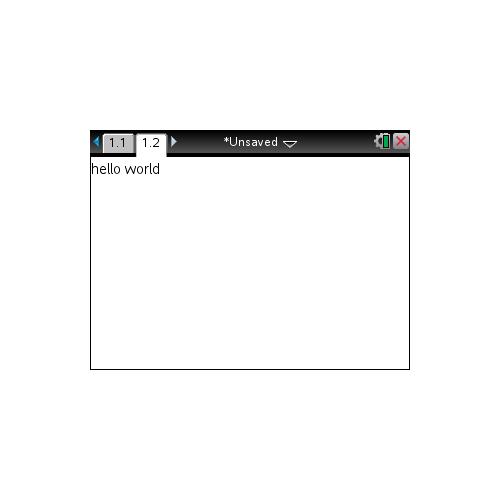 [TI-nspire] [LUA] hello world