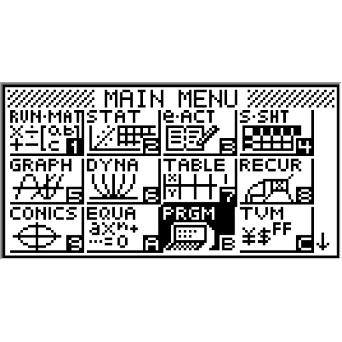 [fx-9860G] 공식 저장하기 3 - Program 모드