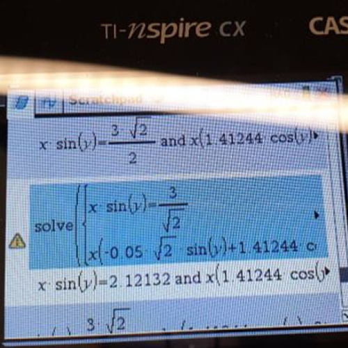 TI N SPIRE SOLVE 질문