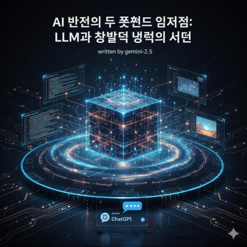 AI 발전의 두 번째 임계점: LLM과 창발적 능력의 시대. written by gemini-2.5