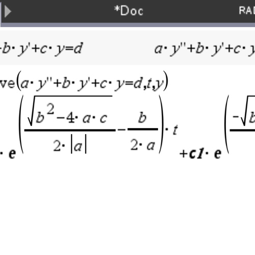 Ti-nspire cx cas2 n계미분방정식 질문