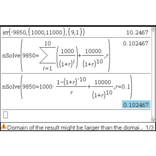 [fx-570] SOLVE 기능으로 IRR(내부수익률) YTM(만기 수익률) 구하기 (시그마 대신)