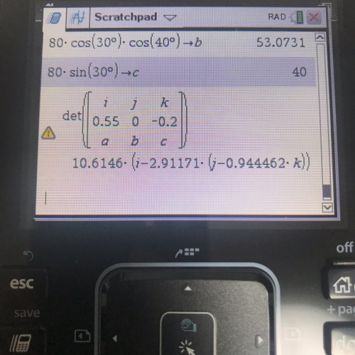 [Ti-nspire cx cas] det 결과값형식 바꾸는 것에 대한 질문입니다.