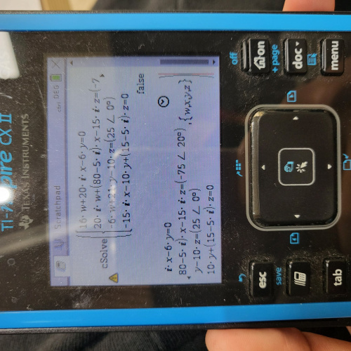 Ti nspire cx2 복소수 연립방정식 false