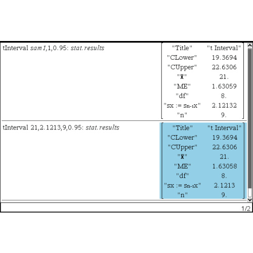 [TI-nspire] 통계, (모평균의) 신뢰 구간 구하는 방법(예제). Statistics - Confidence Intervals