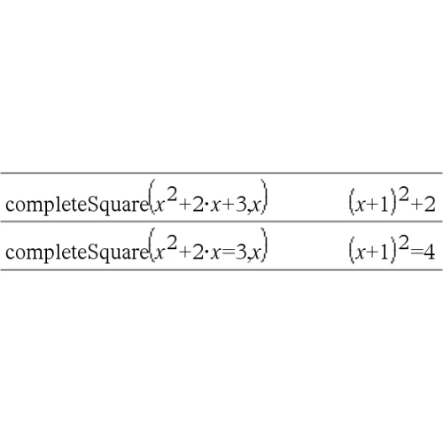 함수 Completesquare, 완전제곱식 변환 기능