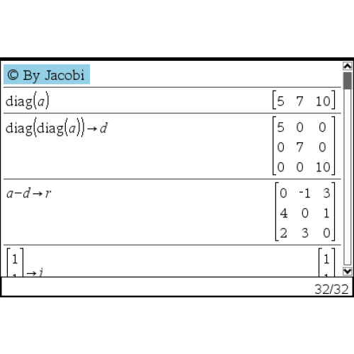 [TI-nspire] 선형 연립방정식 풀이 by Jacobi Iterative Method (야코비 반복법)