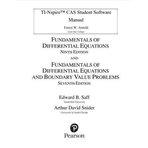 [TI-nspire] Fundamentals of Differential Equations - 미분 관련 자료