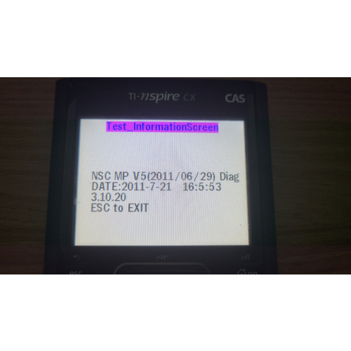 [TI nspire] NSC Diagnostic Mode, 진단 모드