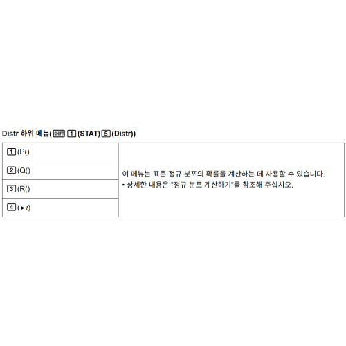 [fx-570 ES] 에서 정규 분포 계산하기