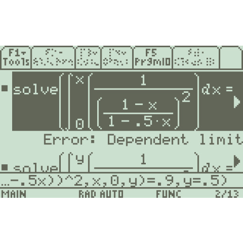 Error: Dependent limit, 적분 변수 중복에 의한 에러