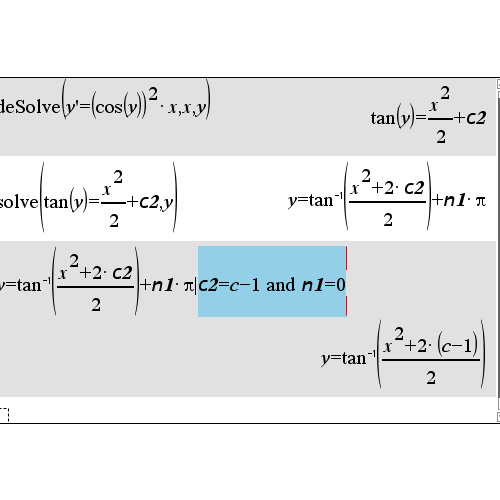 [TI-nspire] [Ti-89] 임의 상수(c1, c2, ...) arbitary constants