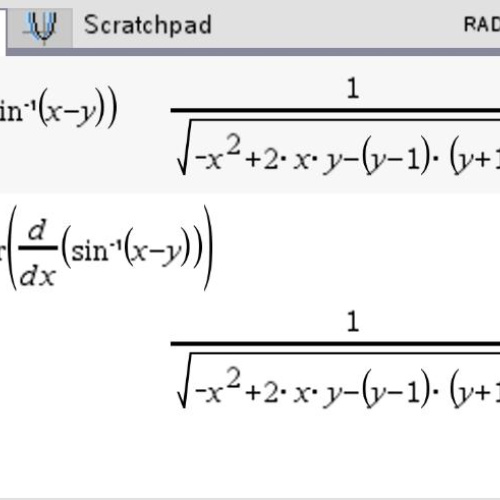 [TI nspire cx cas] 미분 결과값을 익히 아는 형태로 출력하는 방법이 궁금합니다.