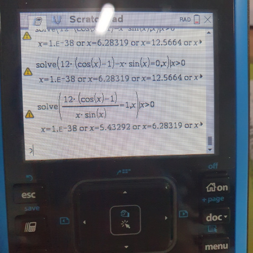TI nspire 질문)같은식인데 답이 다르네요