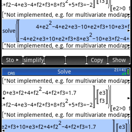 [HP PRIME] 다항식 SOLVE 문의 드립니다.