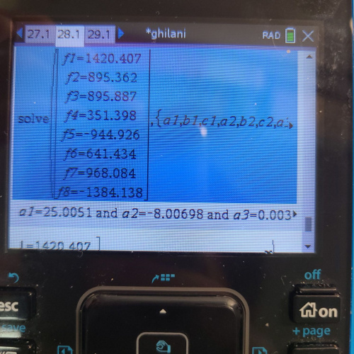 TI nspire cx cas 2 솔브 결과값의표현