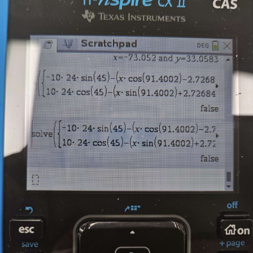 Ti nspire cx2 cas 연립방정식 계산 오류