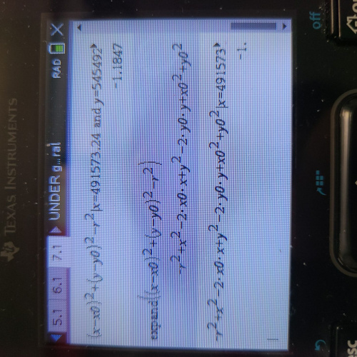 Ti nspire cx cas 2 동일한식의 결과값상이