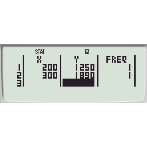 [fx-570] Statistics의 Linear Regression 으로 선형 보간법 결과 구하기