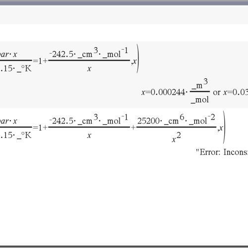 [TI-nspire] 왜 아래에는 단위가 안맞다고 나올까요?