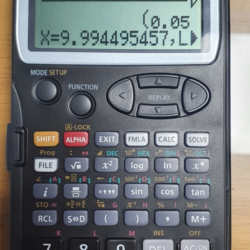 [fx-5800p] solve 솔브 기능으로 방정식의 해 찾기