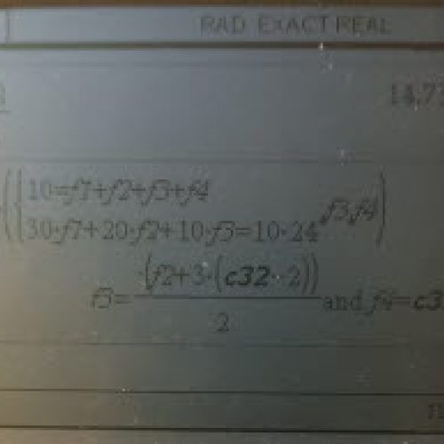 Ti nspire 연립방정식 문제