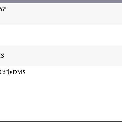 [TI-nspire] DMS, 도분초 관련 기능