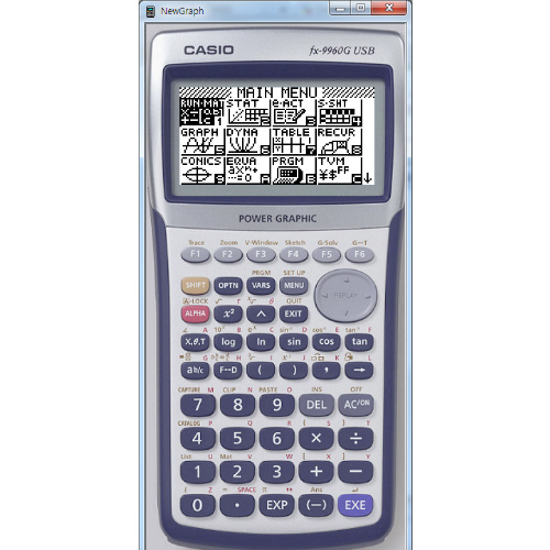 카시오 공학용 계산기 (fx-9960G USB?) 에뮬레이터