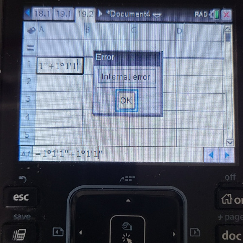ti nspire cx cas 스프레드시트 셀내에서도분초끼리의연산