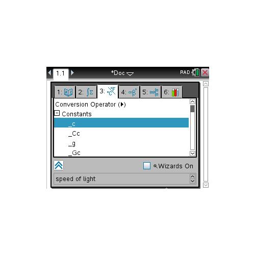 [TI-nspire] 내장 과학 상수 값 Constants and Values