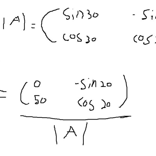 fx-9860g2 행렬 나눗셈 질문입니다